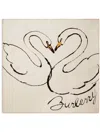 Burberry Swan-print Silk Scarf In Neutrals