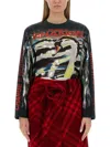Burberry Swan Print Sweater In Gray
