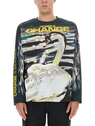 BURBERRY BURBERRY SWAN PRINT T-SHIRT
