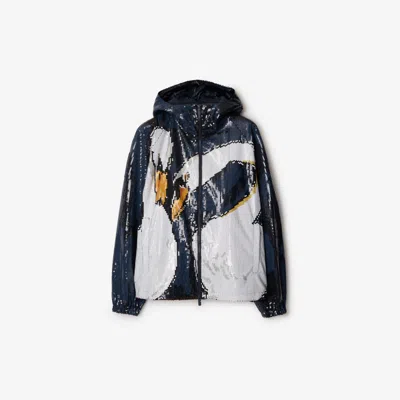 Burberry Swan Sequinned Nylon Jacket In Ink
