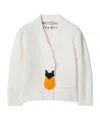 Burberry Swan Wool-blend Cardigan In Orange
