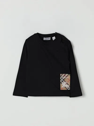 BURBERRY T-SHIRT BURBERRY KIDS COLOR BLACK,G65208002
