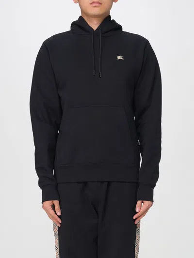 Burberry Cotton Sweatshirt Hoodie In Black