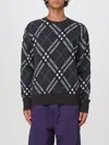 Burberry Plaid-check Wool-blend Sweatshirt In Schwarz