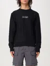 Burberry Black Logo Cotton Blend Sweatshirt In Schwarz