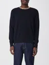 Burberry Crew Neck Knitwear With Distinctive Patterned Collar In Black