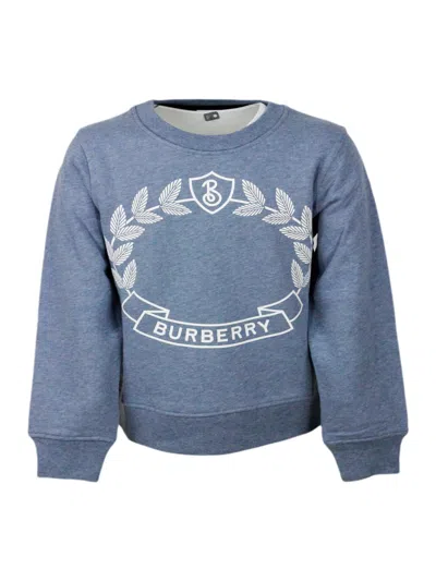 Burberry Kids' Sweater In Clear Blue