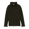 Burberry Fringed-edge Sweater In Green
