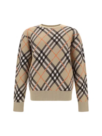 Burberry Ered Wool And Mohair Pullover Sweater In Neutral