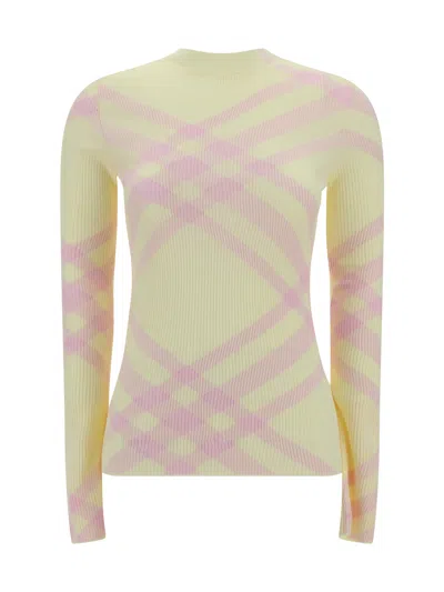 Burberry Sweater In Sherbet Ip Check