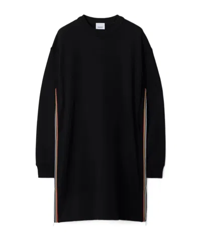 Burberry Sweater Style Long-sleeved Dress In Black