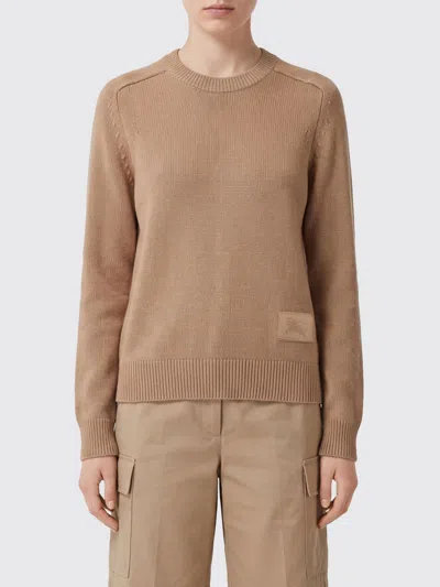 Burberry Sweater Woman Color Beige In Brown