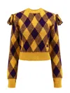 Burberry Embroidered Wool Sweater In Yellow