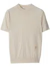 Burberry Light Beige Wool Fine Knit Sweater