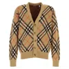 Burberry Embroidered Stretch Wool Blend Cardigan