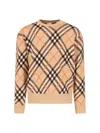 Burberry Ered Wool And Mohair Pullover Sweater In Beige