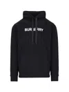 Burberry Organic Cotton Sweatshirt With Frontal Logo In Black