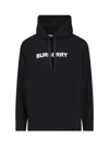 Burberry Organic Cotton Sweatshirt With Frontal Logo In Black