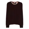 Burberry Long-sleeved Sweater In Brown
