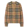 Burberry Check-pattern Cashmere Cardigan In Brown