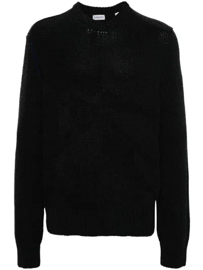 Burberry Kaschmirpullover Aus Logo-jacquard In Grey