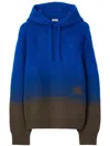 Burberry Blue & Gray Gradient Hoodie In Grey/knight