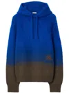 Burberry Wool Mohair Blend Hoodie In Grey/knight