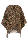 Burberry Embroidered Cashmere Blend Reversible Cape In Multicolor