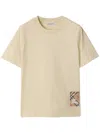 Burberry Beige T-shirt With Logo Application On The Front In Cotton Woman In Nutmeg