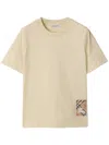 Burberry Beige T-shirt With Logo Application On The Front In Cotton Woman In Nutmeg