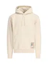 Burberry Check Label Hoodie In White