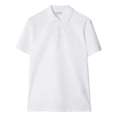 Burberry White Polo Shirts Men