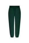 Burberry Fleeced Cotton Sweatpants With Cuffs In Ivy