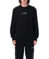 Burberry Black Logo Cotton Blend Sweatshirt In Black