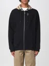 Burberry Soft Cotton Hooded Sweater With Check-pattern Finish In Animal Print