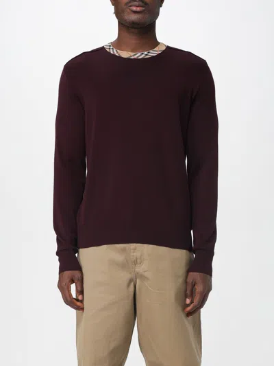 Burberry Sweatshirt  Men Color Mahogany In Burgundy