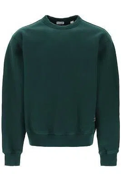 Pre-owned Burberry Sweatshirt Crew Neck Oversize 8081222 Green Sz.m B8636
