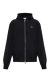 Burberry Black Sweatshirt With Ekd Embroidery On The Front And Logo Print On The Rear In Cotton Man In Black