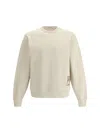 Burberry Sweatshirt With Logo Patch In Nutmeg