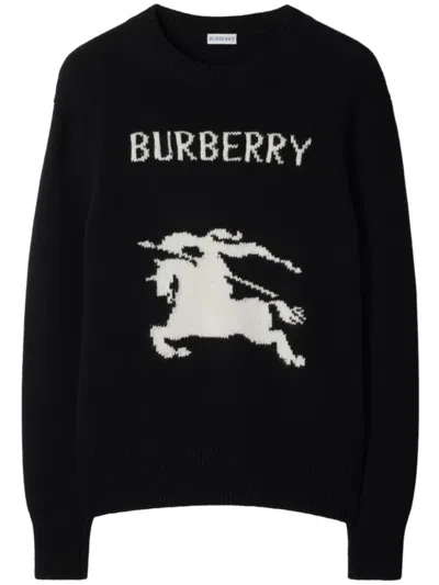 Burberry Sweatshirt With Print In Black
