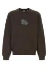 Burberry Brown Paisley Ekd Cotton Blend Sweatshirt In Brown