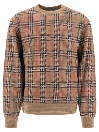 Burberry Sweatshirts Beige In Brown