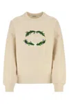Burberry Off-white Thistle Logo Sweatshirt In Beige O Tan