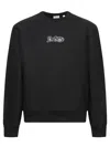 Burberry Black Logo Cotton Blend Sweatshirt In Black