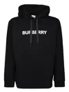 Burberry Organic Cotton Sweatshirt With Frontal Logo In Black