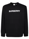 Burberry Burlow Logo Cotton Jersey Sweatshirt In Black