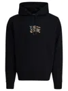 Burberry Simon Hoodie With Front Pocket And Hood In Black