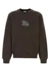Burberry Brown Paisley Ekd Cotton Blend Sweatshirt In Brown