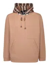 Burberry Tartan Hood Sweatshirt In Brown