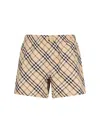 Burberry Vintage Check-pattern Shorts In Beige